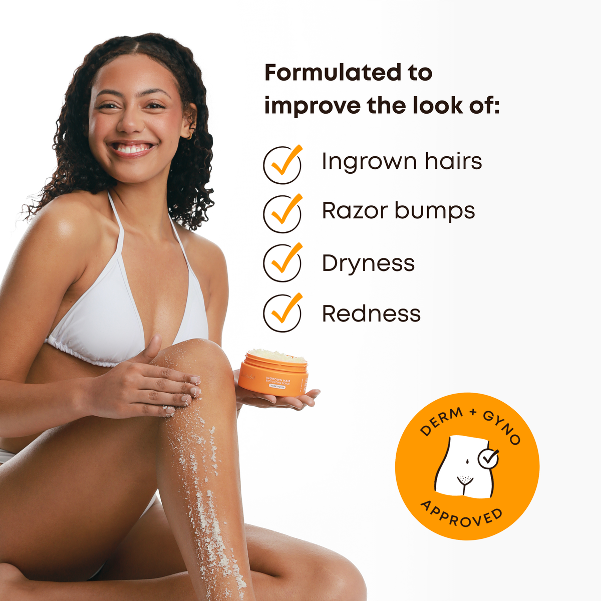 Ingrown Hair Exfoliating Scrub - Vanilla Tangerine X2
